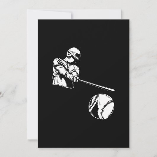 Modern Baseball Sports Kid 2nd Birthday Party Kaart (Achterkant)