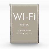 Modern Basic Beige Wi-Fi Guest Block Fotoblokken (Voorkant)