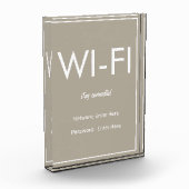 Modern Basic Beige Wi-Fi Guest Block Fotoblokken (Links)