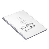 Modern Basic Tattoo ART studio script typography Notitieboek (Rechterzijde)