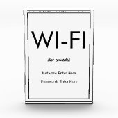 Modern Basic White Wi-Fi Guest Block Fotoblokken (Voorkant)