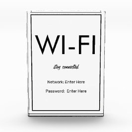 Modern Basic White Wi-Fi Guest Block Fotoblokken
