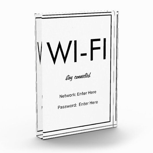 Modern Basic White Wi-Fi Guest Block Fotoblokken (Links)