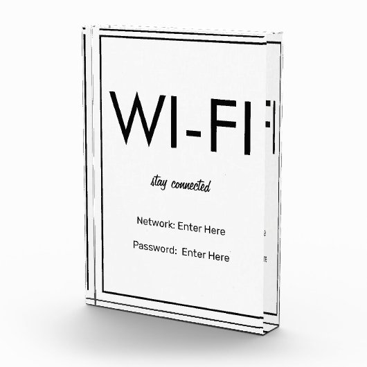 Modern Basic White Wi-Fi Guest Block Fotoblokken (Rechts)