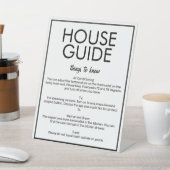 Modern Basic Witte Huis Gids Gast Tafel Teken Reclamebord Met Voetstuk (Insitu)