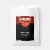 Modern Basketbal Oranje Ball Baby shower Bedankzakje (Voorkant)