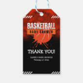 Modern Basketbal Oranje Ball Baby shower Cadeaulabel (Voorkant)