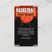Modern Basketbal Oranje Ball Baby shower Informatiekaartje (Voorkant)