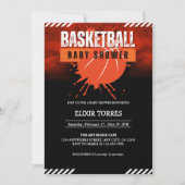 Modern Basketbal Oranje Ball Baby shower Kaart (Voorkant)