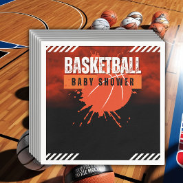 Modern Basketbal Oranje Ball Baby shower Servet