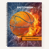 Modern basketbal schetsboek notitieboek (Voorkant)