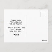 Modern Basketball Birthday Foto: Dank je Briefkaart (Achterkant)