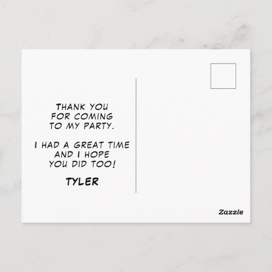 Modern Basketball Birthday Foto: Dank je Briefkaart (Achterkant)