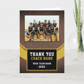 Modern Basketball Team Coach Photo Bedankkaart (Voorkant)