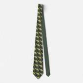 Modern Bass Fish Green Pattern Mannen Stropdas (Voorkant)