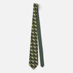 Modern Bass Fish Green Pattern Mannen Stropdas
