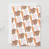 Modern Bat Glove Sport Shirt Honkbal Verjaardag Kaart (Achterkant)