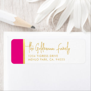 MODERN bat mitswa ultra trendy roze goud Etiket