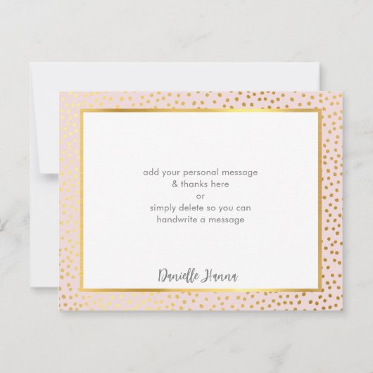 MODERN BAT MITZVAH bedankt je gouden ster roze (Achterkant)