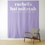 Modern Bat Mitzvah Paarse Aangepaste Fotoachtergro Wandkleed<br><div class="desc">Modern Bat Mitzvah Lavender Paars Persoonlijke foto-achtergrond</div>