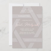 Modern Bat Mitzvah Uitnodiging (Voorkant)