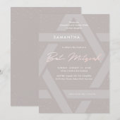 Modern Bat Mitzvah Uitnodiging (Voorkant / Achterkant)