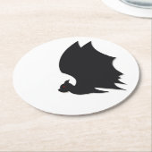 Modern bat ronde kartonnen onderzetter (Gebogen)