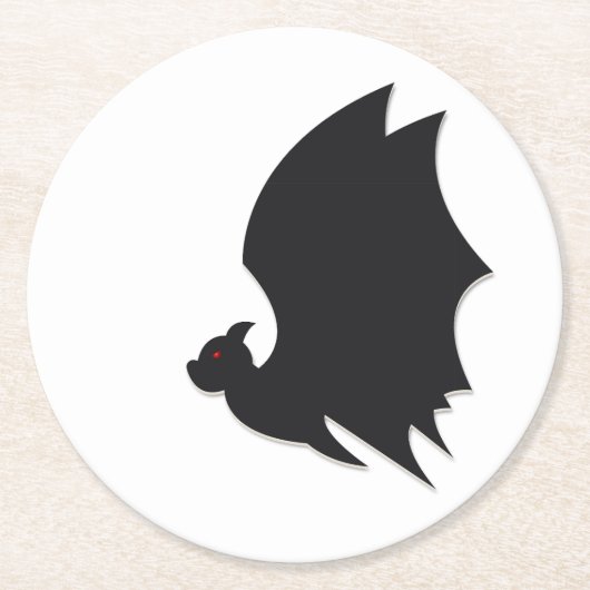 Modern bat ronde kartonnen onderzetter (Voorkant)