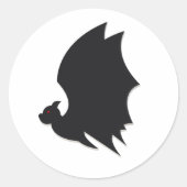 Modern bat ronde sticker (Voorkant)
