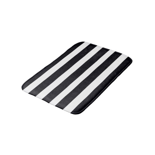 Modern Bathroom Klassiek Zwart-wit Striped Badmat (Gekanteld)