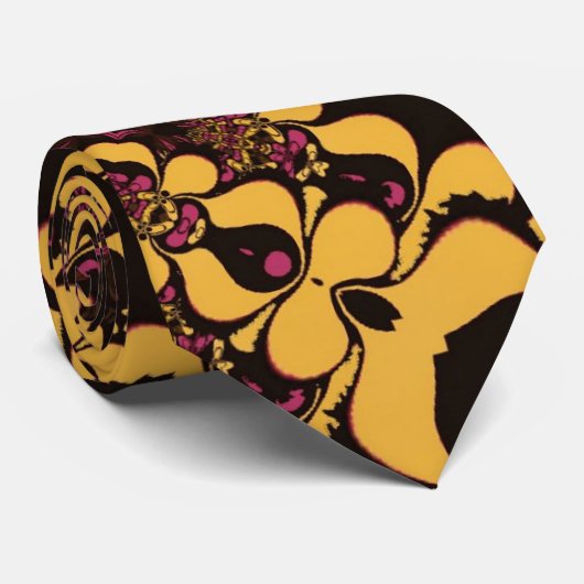 Modern Batik Abstract Pattern Stropdas (Opgerold)