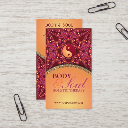 Modern Batik New age Holistic Visitekaartje (Voorkant / Achterkant in situ)