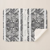 Modern BATIK Pattern Sherpa Deken (Voorkant (horizontaal))