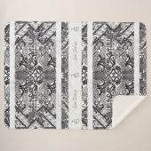 Modern BATIK Pattern Sherpa Deken (Voorkant (horizontaal))