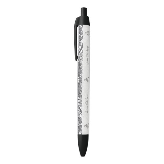 Modern BATIK Pattern Zwarte Inkt Pen (Top (Verticaal))