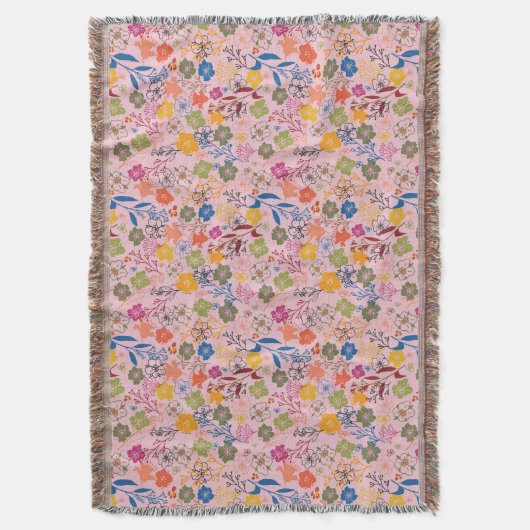 Modern Batik Rose Shadow Deken (Voorkant Verticaal)