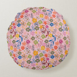 Modern Batik Rose Shadow Rond Kussen