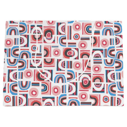 Modern Bauhaus Abstract Pattern Groot Cadeauzakje (Voorkant)