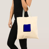 Modern Bauhaus Art Blue Square Tote Bag (Voorkant (product))