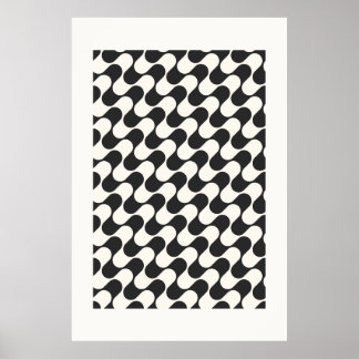 Modern Bauhaus-geïnspireerd Abstract naadloos patr Poster