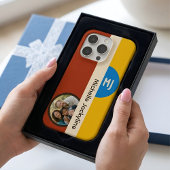 Modern Bauhaus Geometric Custom Photo & Monogram iPhone Hoesje