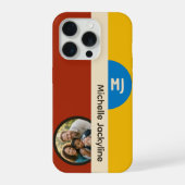 Modern Bauhaus Geometric Custom Photo & Monogram iPhone Hoesje (Achterkant)