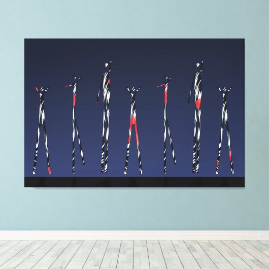 Modern Bauhaus geometric pattern Canvas Afdruk (Insitu (Houten vloer))