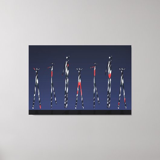 Modern Bauhaus geometric pattern  Canvas Afdruk (Voorkant)