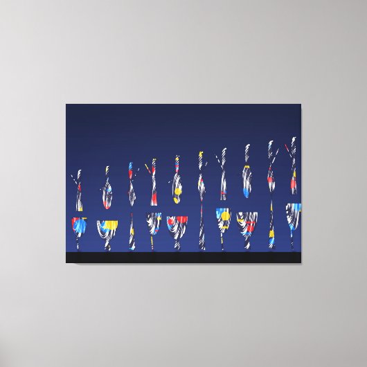 Modern Bauhaus Geometric Pattern Design  Canvas Afdruk (Voorkant)