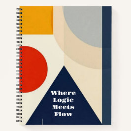 Modern Bauhaus Geometric Pattern Notitieboek