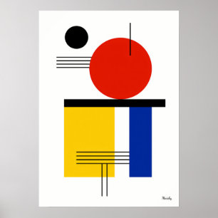 Modern Bauhaus Geometrisch Abstract Minimalistisch Poster