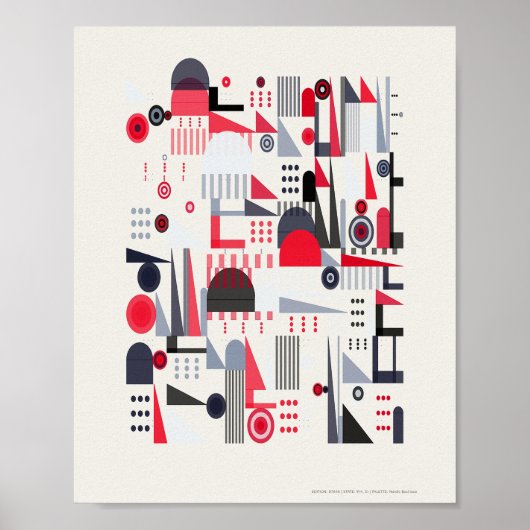 Modern Bauhaus Patroon Poster (Voorkant)