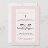 Modern BAUTIZO Bautismo BAPTISM Christening INVITE Kaart (Voorkant)