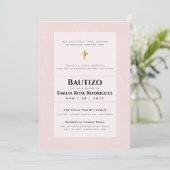 Modern BAUTIZO Bautismo BAPTISM Christening INVITE Kaart (Staand voorkant)